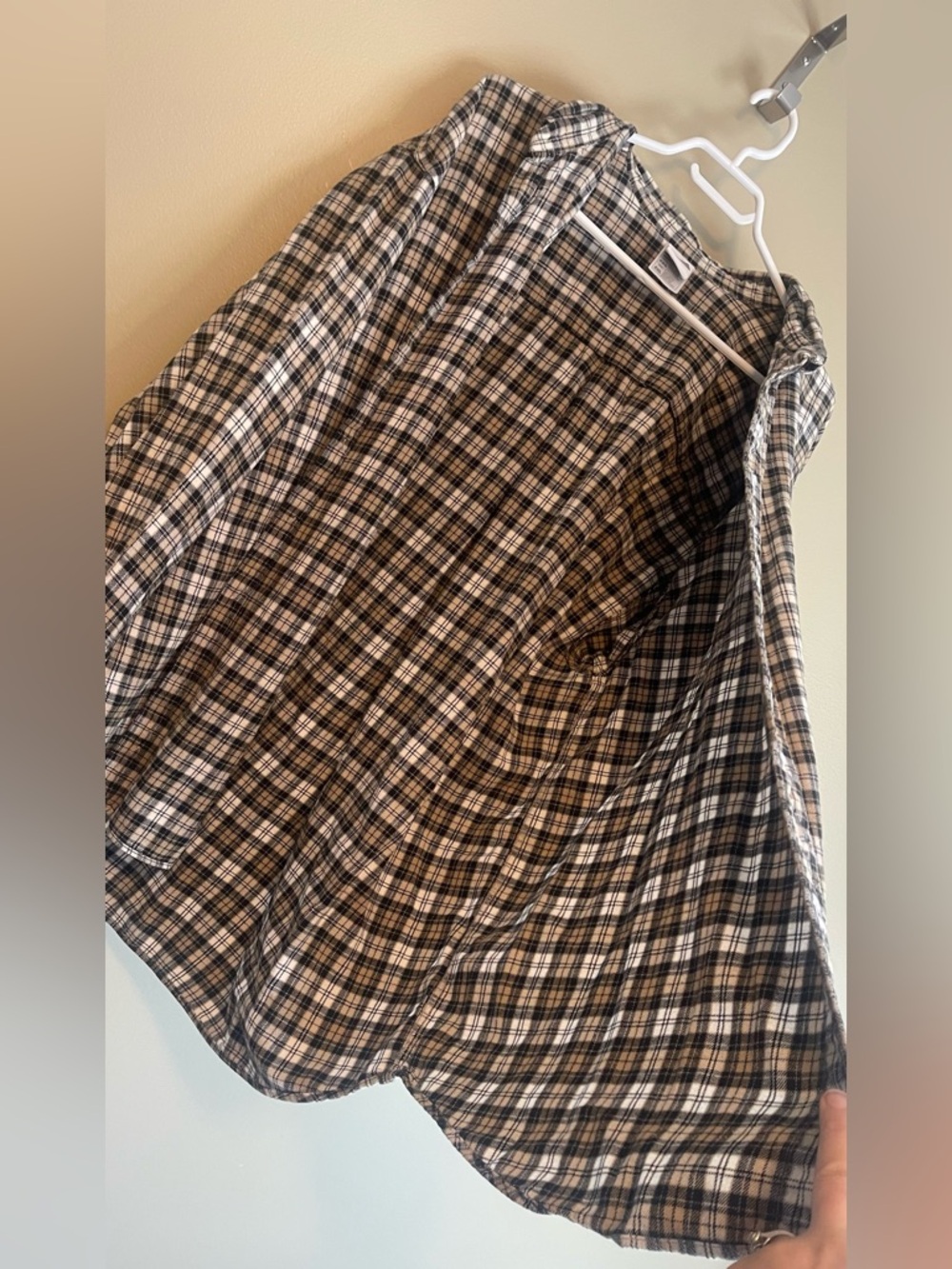 Vintage 99’ Warner Brothers Tasmanian Devil Embroidered Cotton Plaid Button Down - Picture 7 of 12